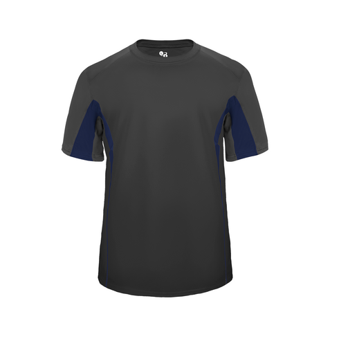 Badger Sport Drive Youth Tee (214700-023703), Color 'Graphite/Navy'